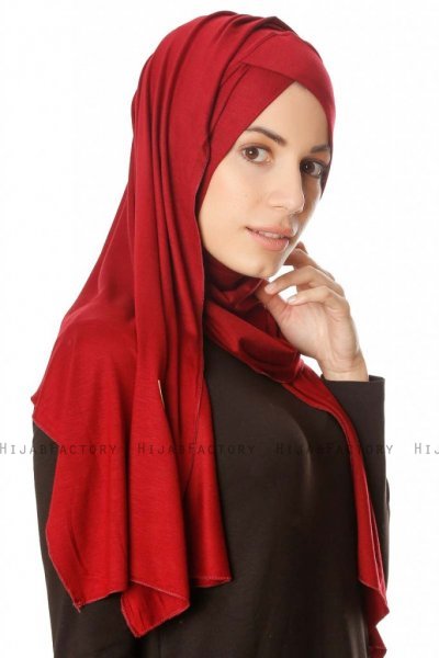 Betul - Bordò 1X Jersey Hijab - Ecardin