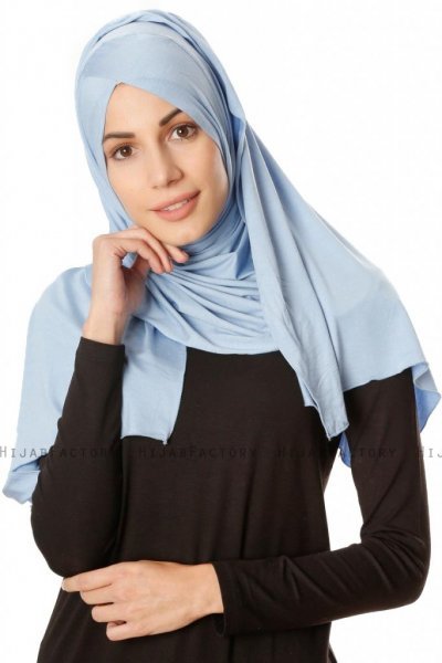 Betul - Azzurro 1X Jersey Hijab - Ecardin