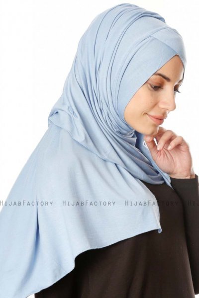 Betul - Azzurro 1X Jersey Hijab - Ecardin