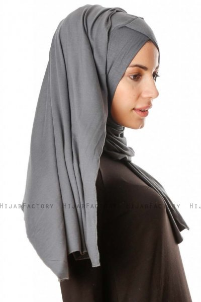 Betul - Grigio Scuro 1X Jersey Hijab - Ecardin