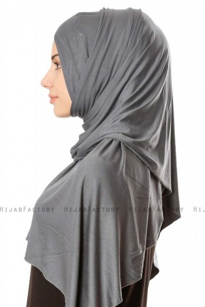 Betul - Grigio Scuro 1X Jersey Hijab - Ecardin