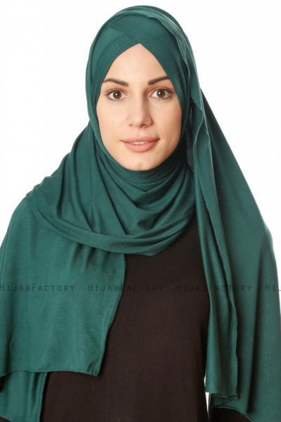 Betul - Verde Scuro 1X Jersey Hijab - Ecardin
