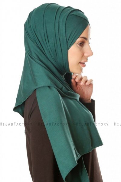 Betul - Verde Scuro 1X Jersey Hijab - Ecardin