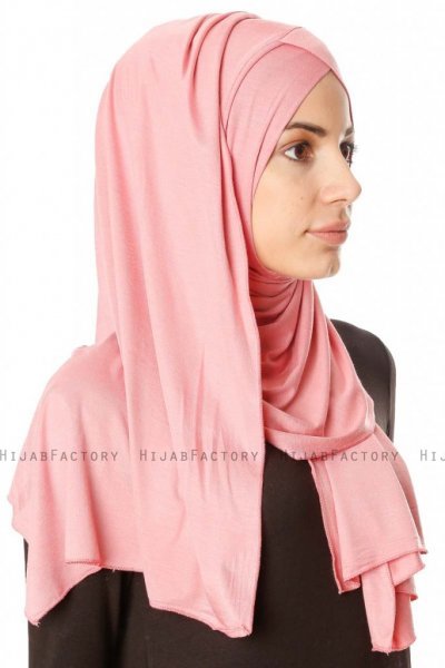 Betul - Rosa Scuro 1X Jersey Hijab - Ecardin