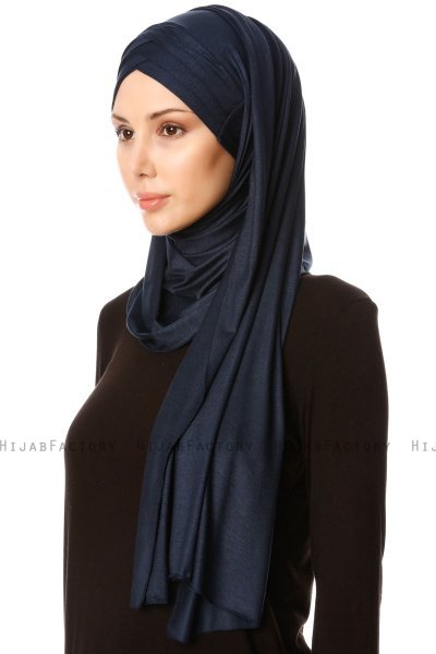 Cansu - Hijab 3X Jersey Blu Navy