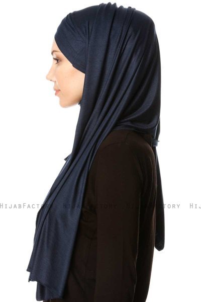 Cansu - Hijab 3X Jersey Blu Navy