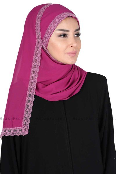 Carin - Hijab Chiffon Pratico Fucsia