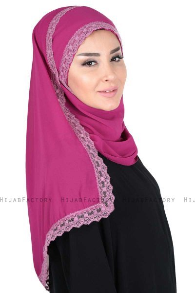 Carin - Hijab Chiffon Pratico Fucsia