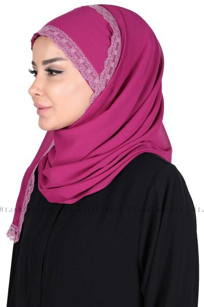 Carin - Hijab Chiffon Pratico Fucsia