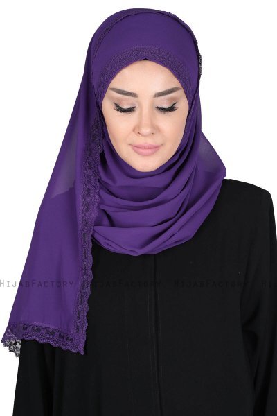 Carin - Hijab Chiffon Pratico Viola