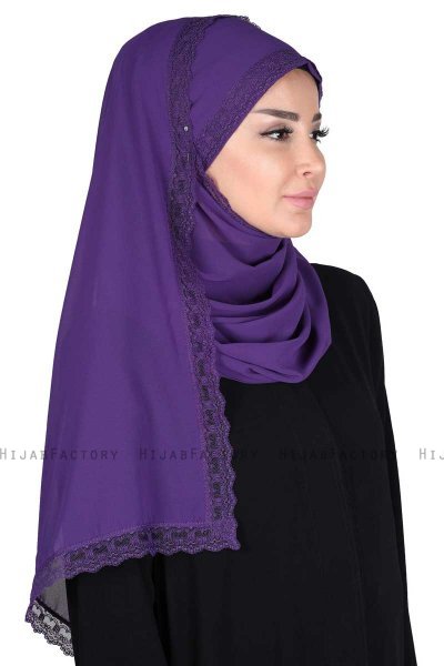 Carin - Hijab Chiffon Pratico Viola