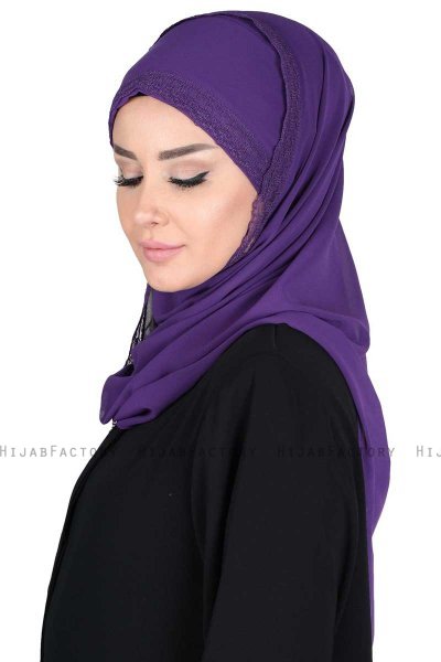 Carin - Hijab Chiffon Pratico Viola