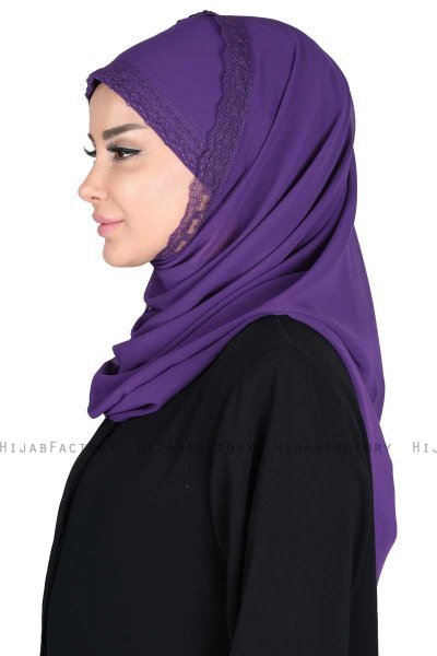 Carin - Hijab Chiffon Pratico Viola