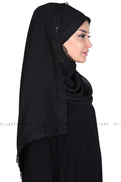 Carin - Hijab Chiffon Pratico Nero