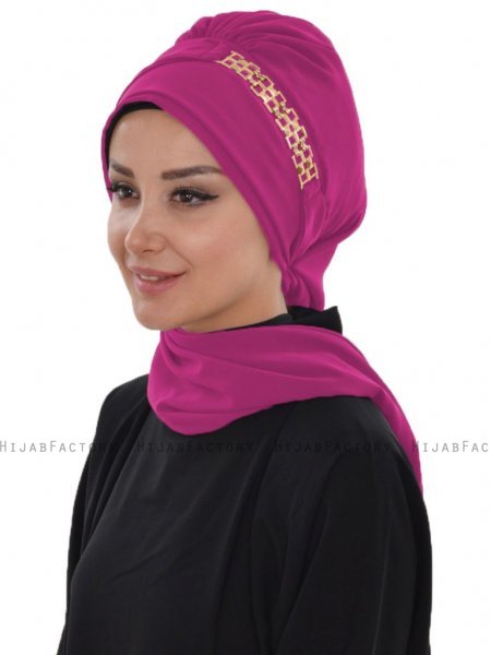 Carmen Fuchsia Praktisk One-Piece Hijab Ayse Turban 325401-2