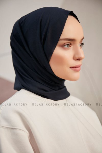 Silky Plain - Hijab Blu Navy