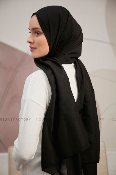 Silky Plain - Hijab Nero