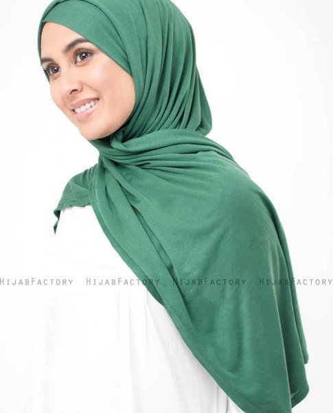 Deep Grass Grön Viskos Jersey Hijab InEssence 5VA66b