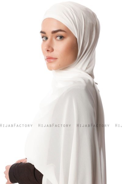 Derya - Hijab Pratico Chiffon Creme