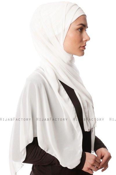 Derya - Hijab Pratico Chiffon Creme