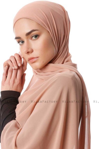 Derya - Hijab Pratico Chiffon Rosa Antico