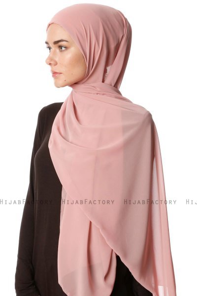 Derya - Hijab Pratico Chiffon Salmone