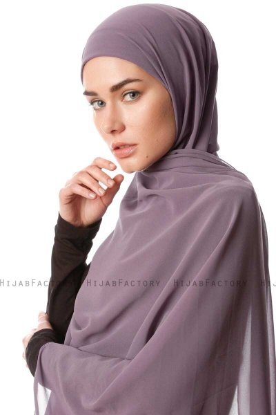 Derya - Hijab Pratico Chiffon Viola