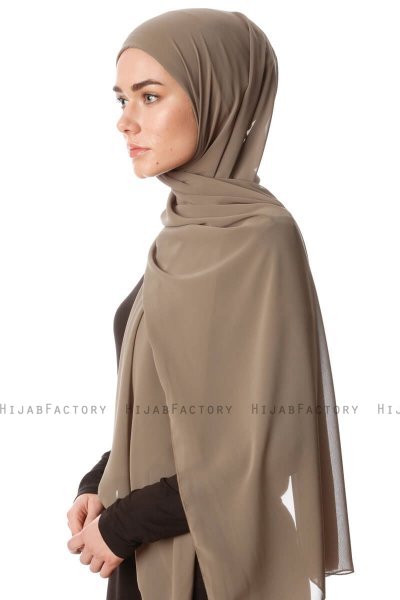 Derya - Hijab Pratico Chiffon Verde Oliva