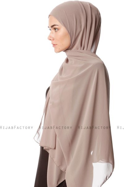 Derya - Hijab Pratico Chiffon Taupe Chiaro