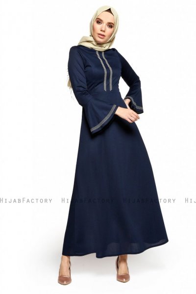 Deste - Vestito Blu Navy - Miss Halima