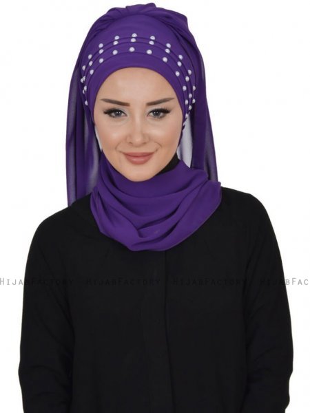 Diana Lila Praktisk Hijab Sjal Ayse Turban 326208a
