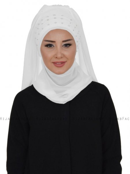 Diana Vit Praktisk Hijab Ayse Turban 326210-1