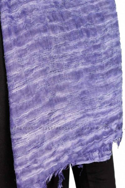 Didem Lila Crinkle Bomull Hijab Sjal 400110e