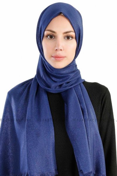 Dilsad Marinblå Hijab Sjal Madame Polo 130021-1