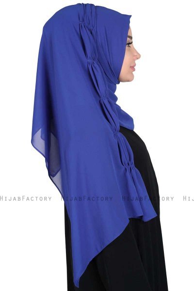 Disa - Hijab Chiffon Pratico Blu