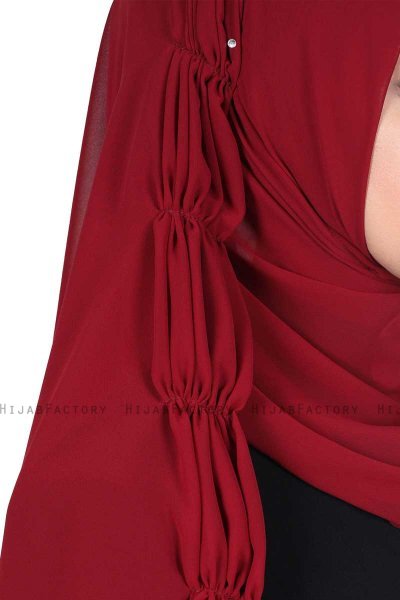 Disa - Hijab Chiffon Pratico Bordò