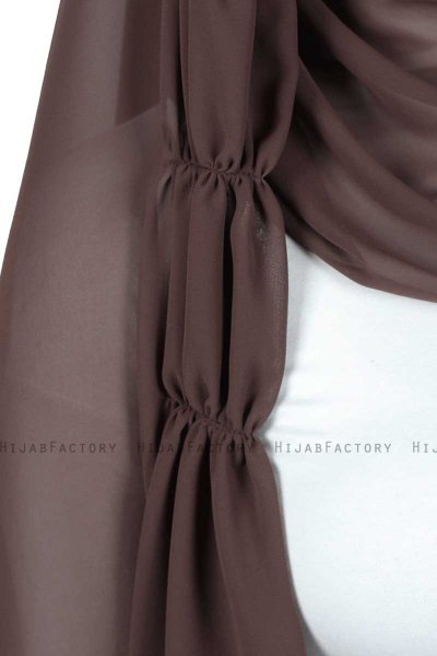 Disa - Hijab Chiffon Pratico Marrone