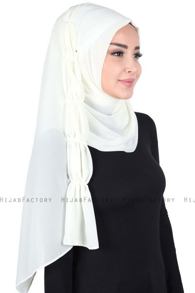 Disa - Hijab Chiffon Pratico Creme