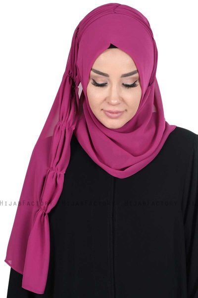 Disa - Hijab Chiffon Pratico Fucsia