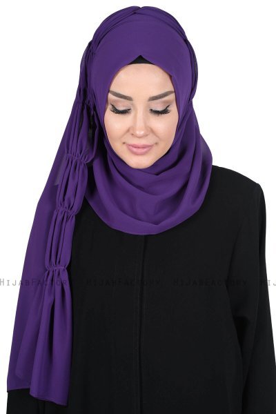 Disa - Hijab Chiffon Pratico Viola