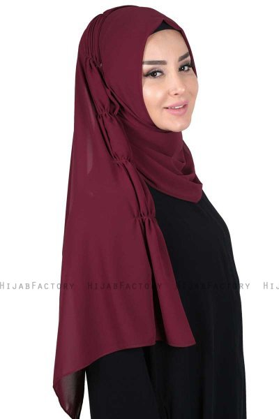 Disa - Hijab Chiffon Pratico Prugna
