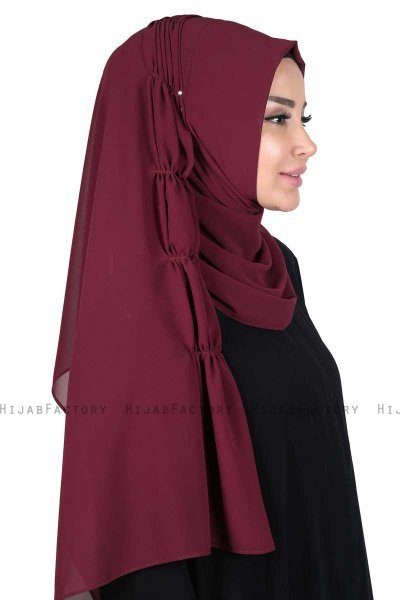 Disa - Hijab Chiffon Pratico Prugna