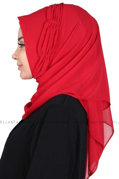 Disa - Hijab Chiffon Pratico Rosso