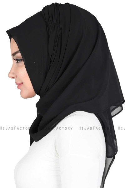 Disa - Hijab Chiffon Pratico Nero