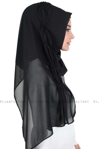 Disa - Hijab Chiffon Pratico Nero