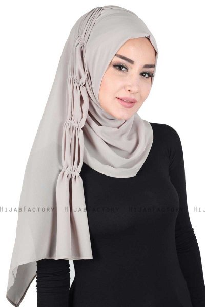 Disa - Hijab Chiffon Pratico Taupe