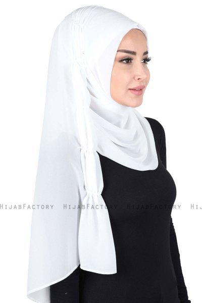 Disa - Hijab Chiffon Pratico Bianca