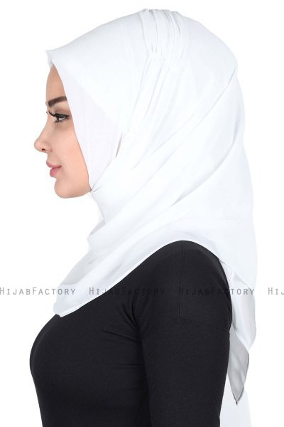 Disa - Hijab Chiffon Pratico Bianca