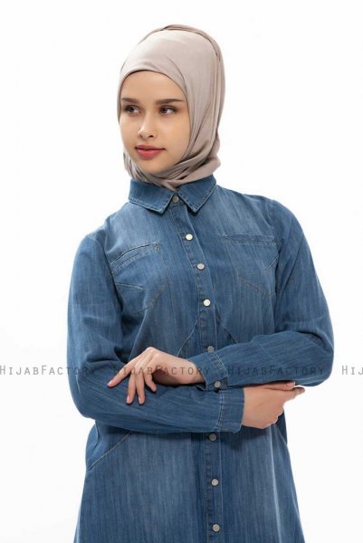 Djamila Denim Modest Klänning Neways 280399f