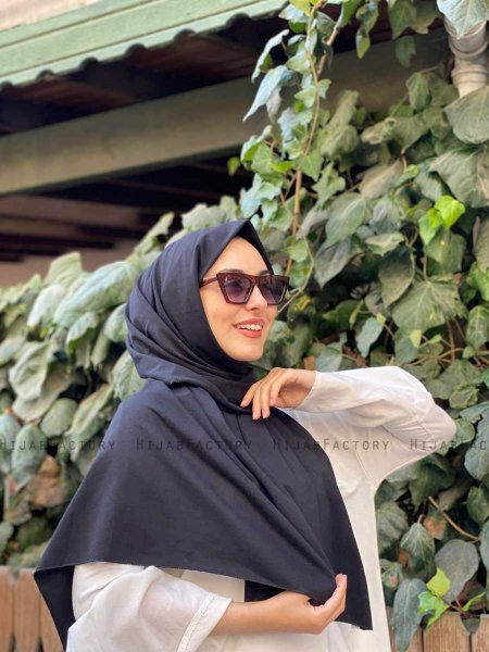 Djamila - Hijab Di Cotone Nero - Mirach